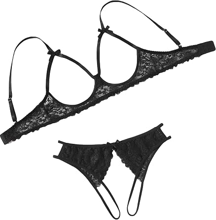 Avidlove Womens Exotic Lingerie Sets Naughty 2 Pieces Lace Bra Panty Set