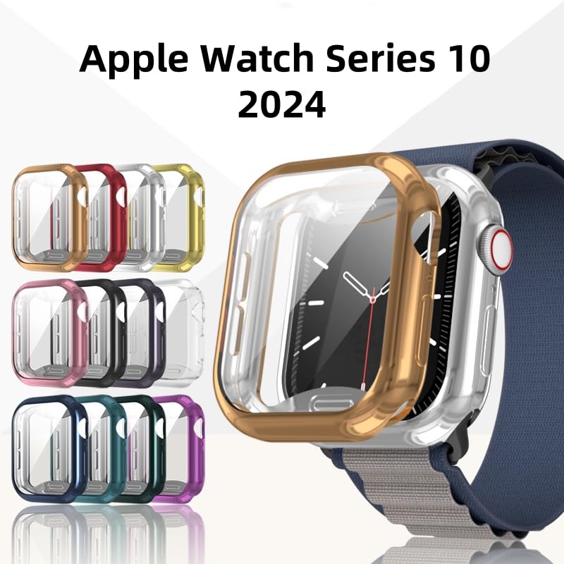 Coque Apple Watch 10 42mm ecran raye solution protection integrale violette