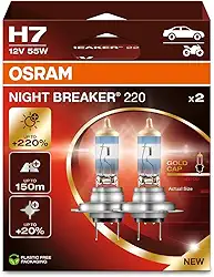 Lâmpada H7 OSRAM Night Breaker 220 64210NB220 até 220% + luz
