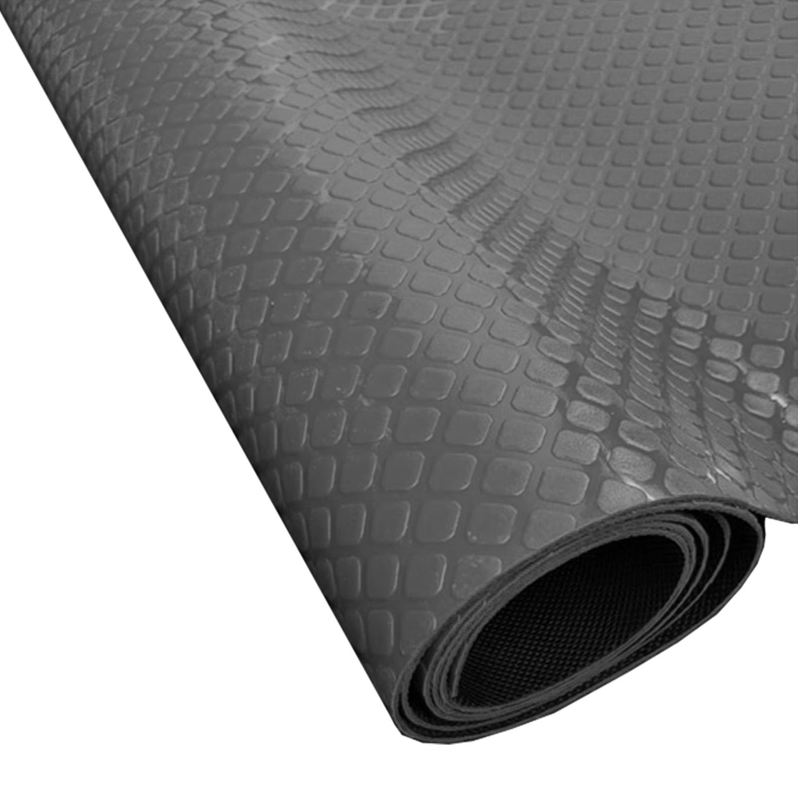Wodoodporna gumowa rolka flo – antypoślizgowe maty do ga, magazynu, worhopu i szopy parkingowej – szara, 1,5 x 2,2 m / 4.9 x 7.2ft