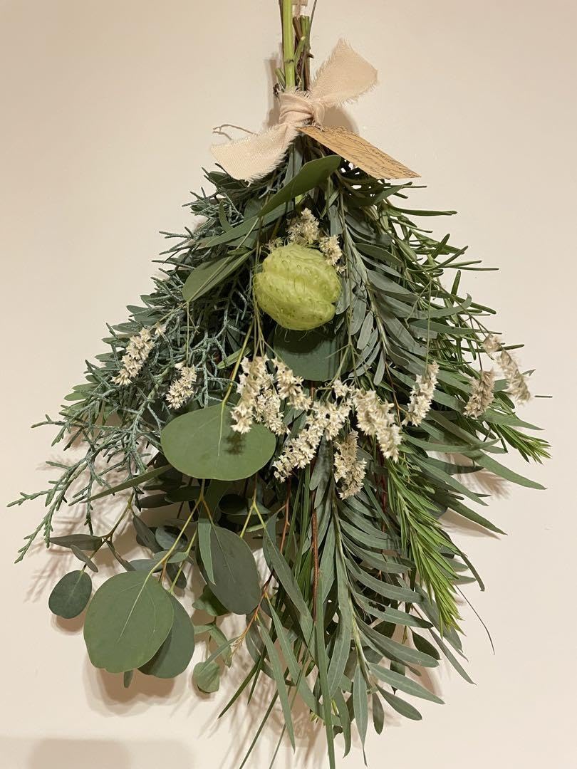 ドライフラワー　フレッシュ　グリーン　クリスマス　スワッグ　No.49 特集掲載】フレッシュグリーンのクリスマススワッグ スワッグ le