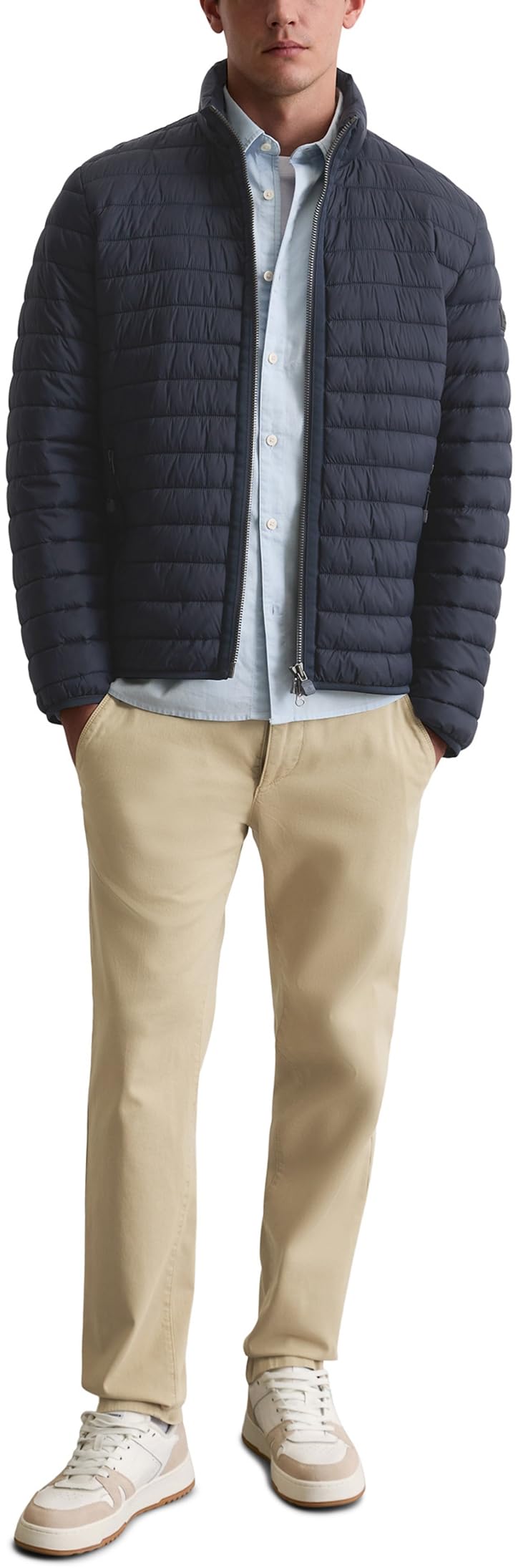 Marc O'Polo Herren Steppjacke mit Stehkragen leicht