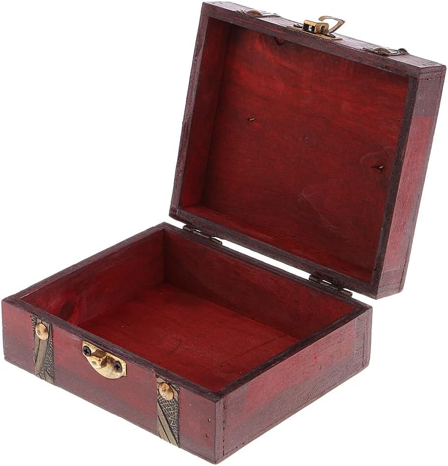 Retro Vintage Wooden Jewelry Box Necklace Storage Box Case