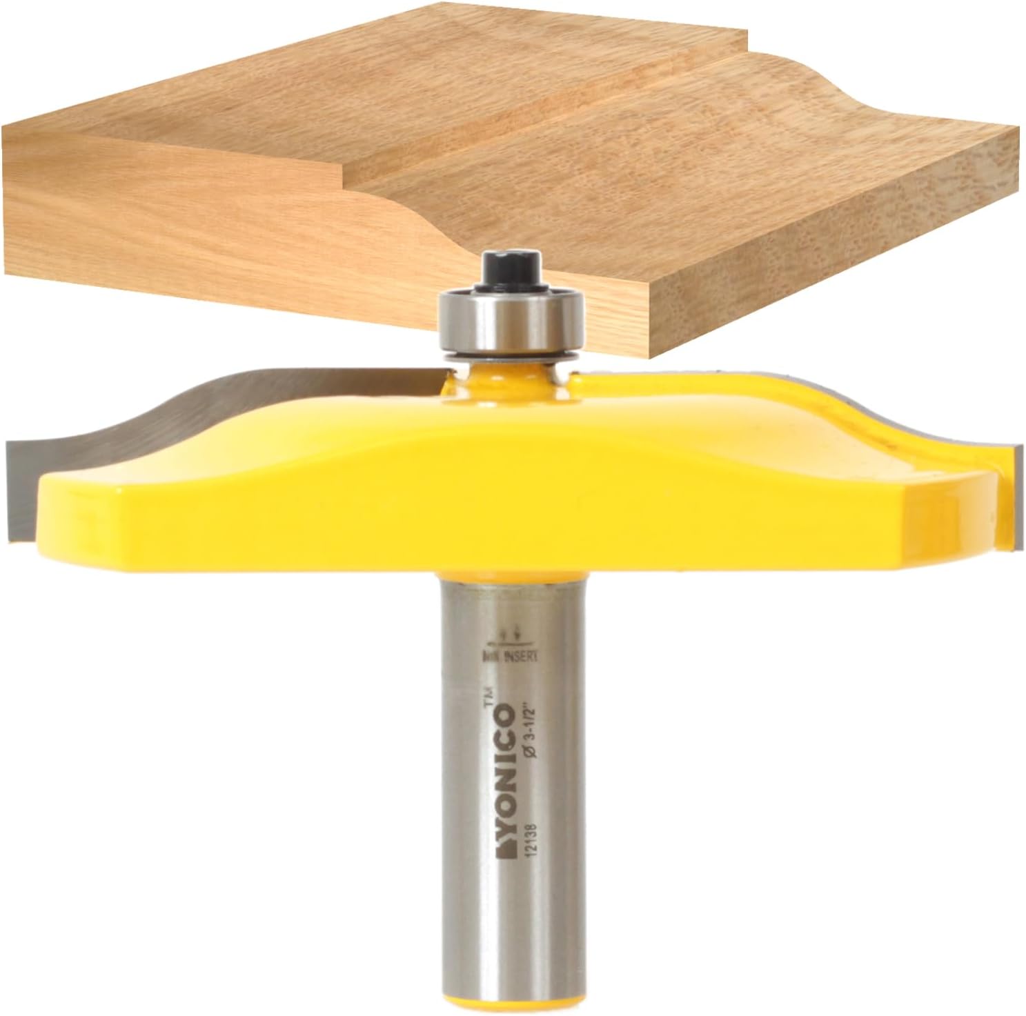 YONICO Raised Panel Cabinet Door Router Bits 3-1/2-Inch Diameter Ogee 1/2-Inch Shank 12138