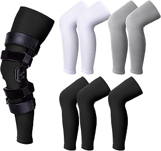 Sosation 8 Pcs Knee Brace Undersleeve Compression Leg Sleeves,X-Large