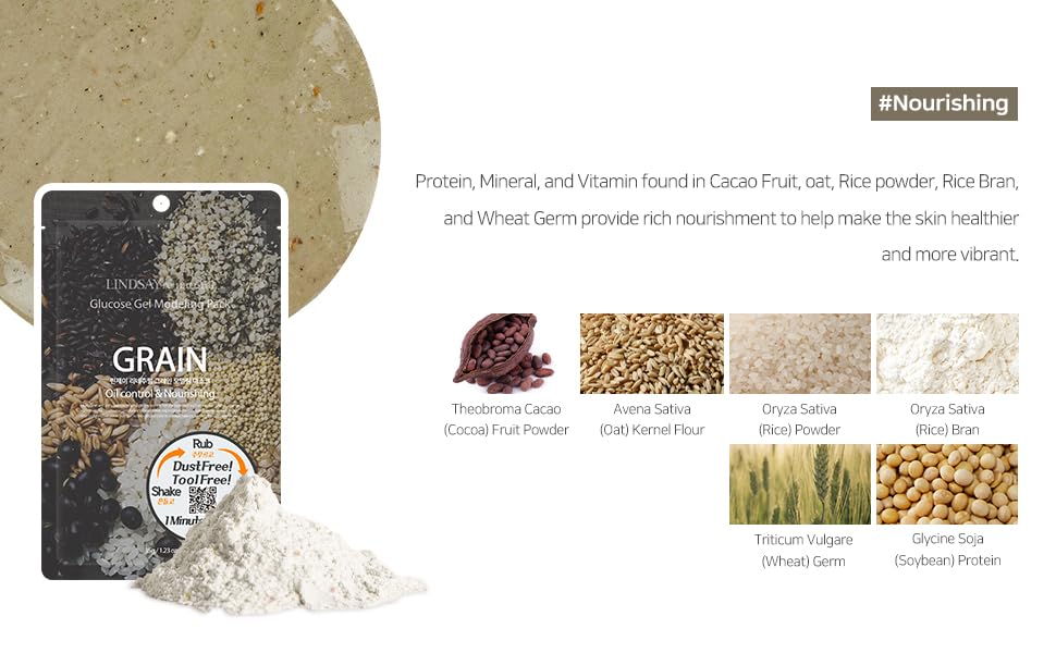 LINDSAY re:natural Grain Modeling Mask 35g*5ea