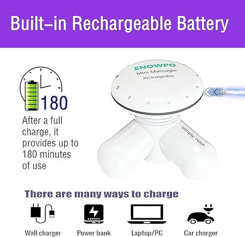 Miniatura 4 de Mini masajeador de mano de cuerpo completo, masajeador personal de percusión para el cuello, espalda, hombros, herramientas de masaje de manos,
