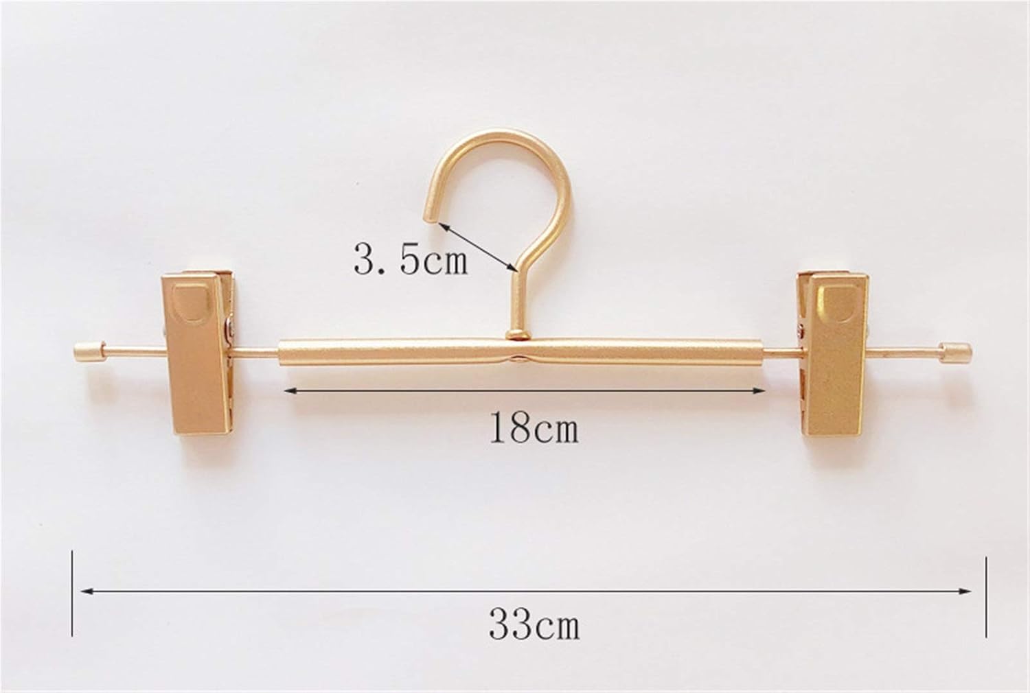 Wall Hanger 10/5pcs Rose Gold/Gold Aluminum Alloy Metal Heavy Duty Trousers Skirt Loose Hangers Trouser Hanger Swivel Hook With Clip (Color : Gold Size : 10pcs) (Rose Gold 5pcs)