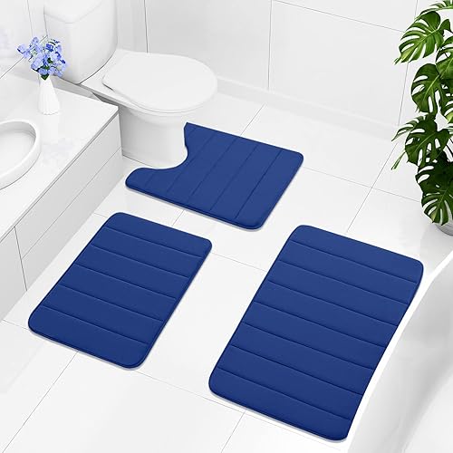 Miniatura 8 de Buganda - Tapete de baño de espuma viscoelástica, ultrasuave y antideslizante, absorbe el agua, lavable a máquina, tapete para baño, ducha y tina,