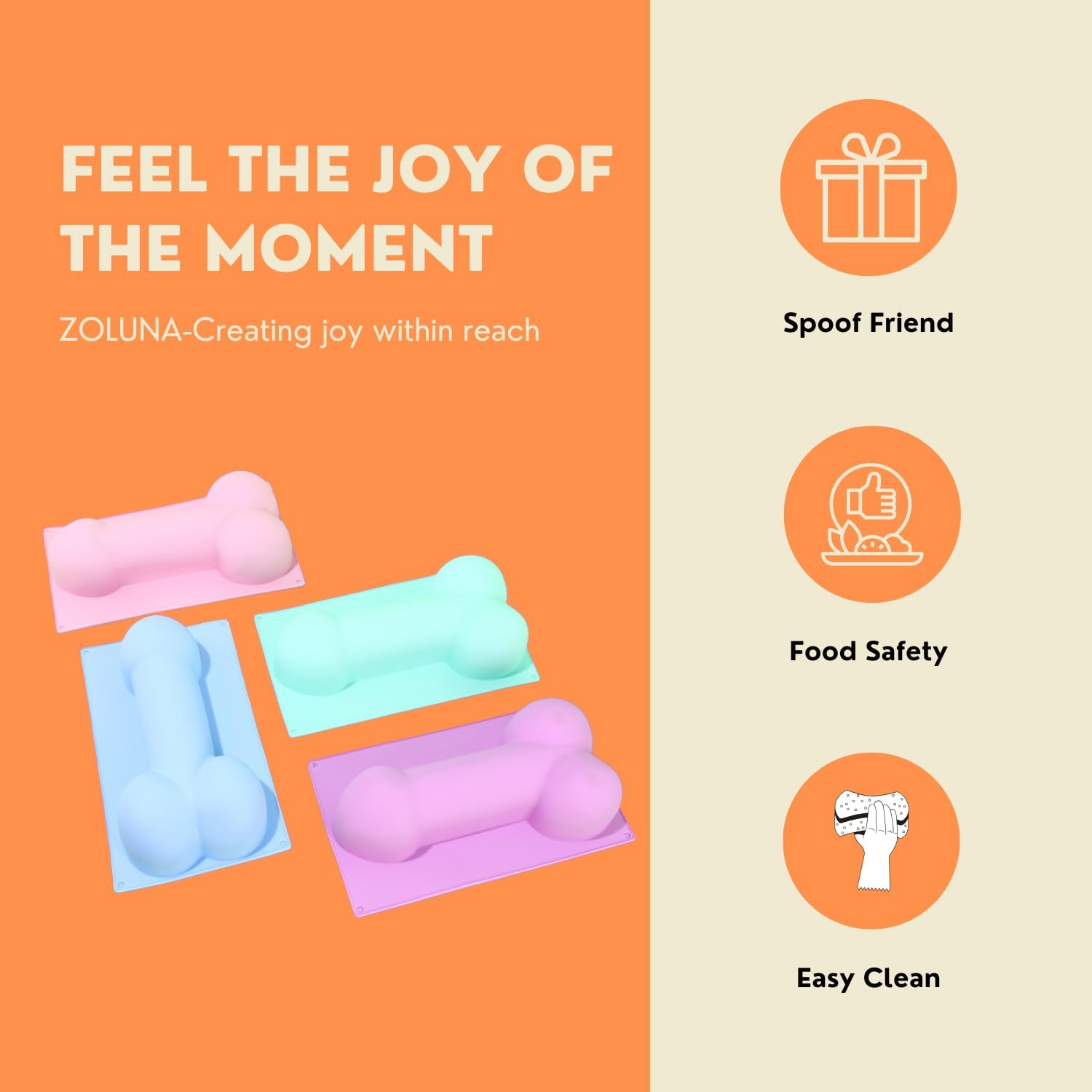ZOLUNA Funny Weird Shape Cake Baking Mold, Random Color, One Piece