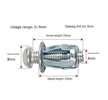 Amazon.co.jp: 拡張ねじ花びらナット、花びら形金属ナット