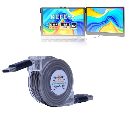 Cable Retráctil USB-A a USB-C con 5 Longitudes Preestablecid