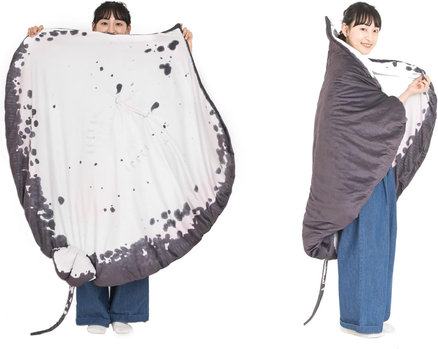 Dinyinor Devil Fish Ray Blanket Manta Ray Fish Stuffed