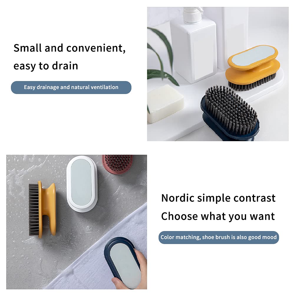 Brosse à Récurer à Poils Doux Avec Poignée - Pour Linge, Comptoirs, Baignoire - Nettoyage Ménager Polyvalent - 6
