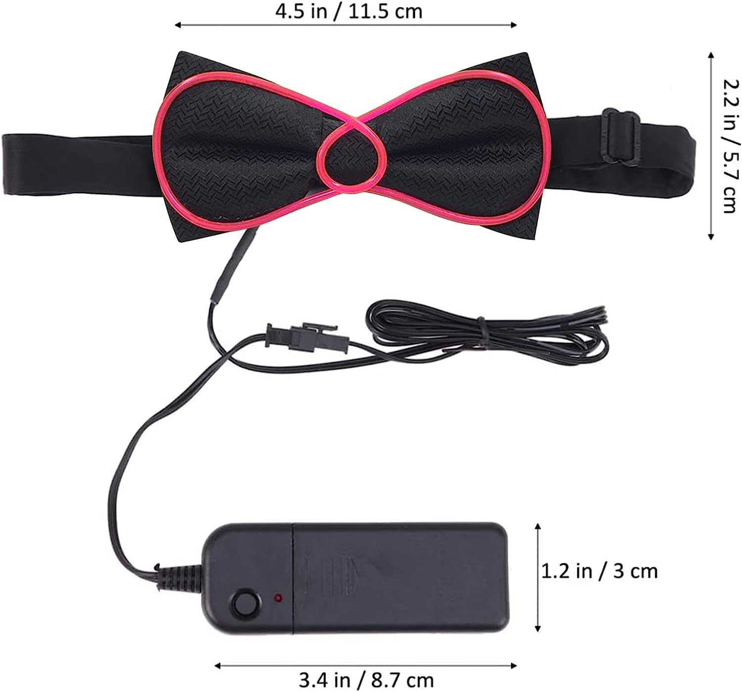 Conjunto De Lazos Y Tirantes, lazos LED Y Tirantes Iluminados Lazos LED Lazos Perfectos Para Festivales De Música, Fiestas De Disfraces De Halloween (Azul)