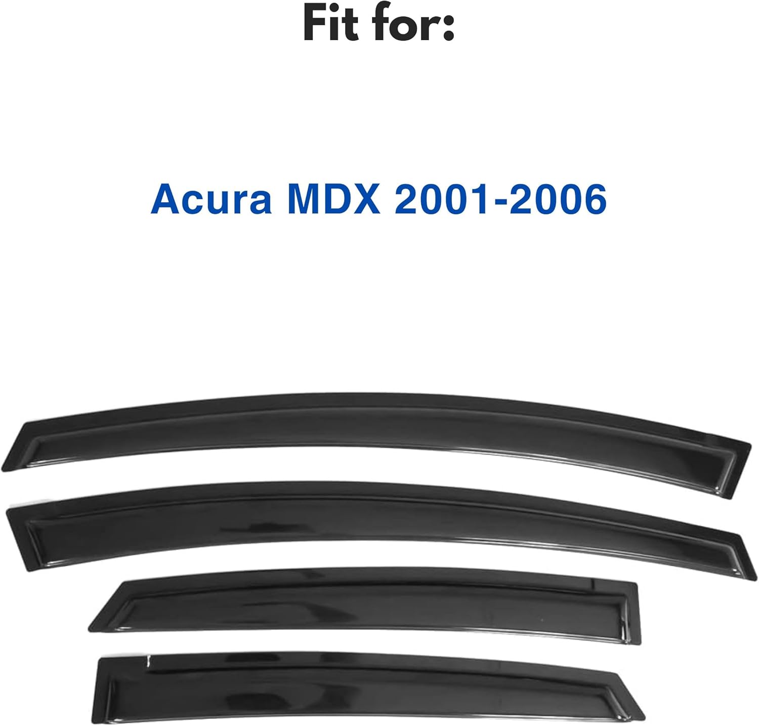 IG Window Visors Fit for 2001-2006 Acura MDX, Out-Channel Rain Guards Vent Wind Deflectors 4PC, Car Accessories for 01-06 Acura MDX