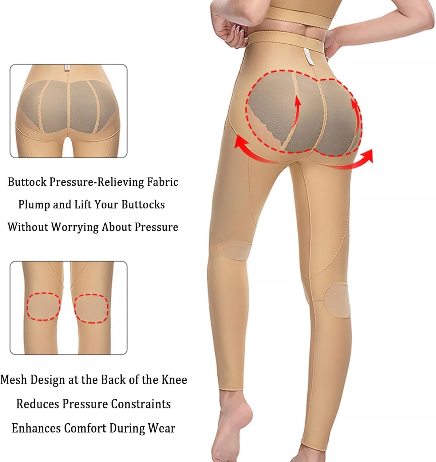 Leggings De Compresión Postoperatorios para Liposucción para Mujer, Faja Reductora De Abdomen, Levanta Glúteos Y Estiliza Muslos, Faja Moldeadora De Cintura Alta para Skin Large