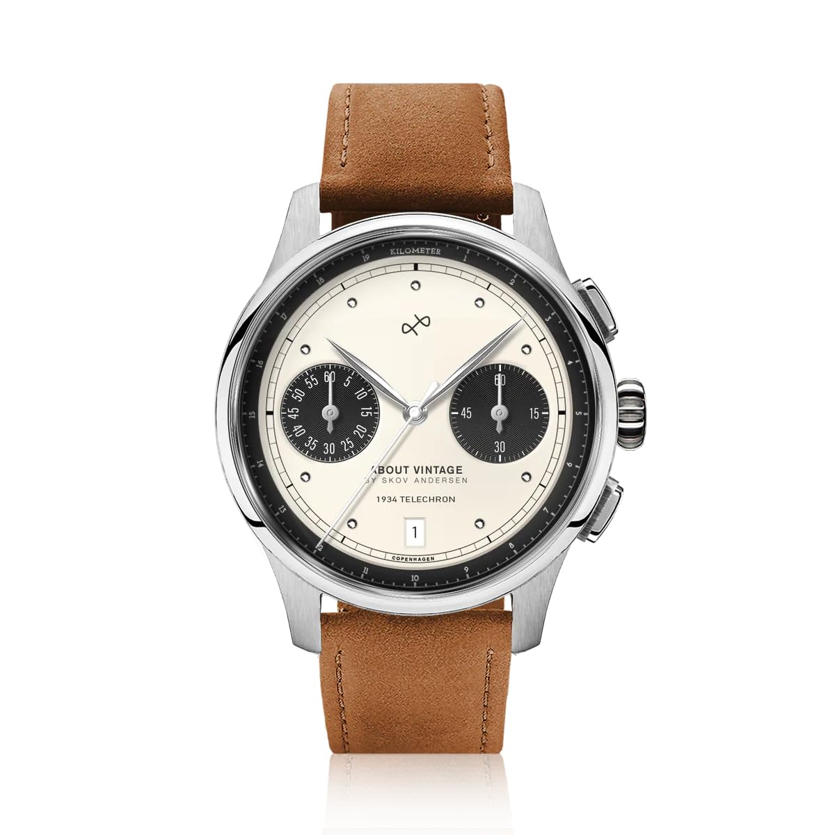 1934 Telechron Mens Watch, Stainless Steel