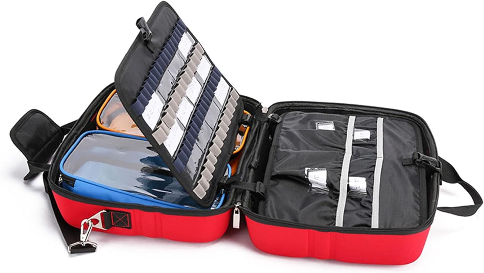 Borsa per soccorritori, Borsa di Pronto Soccorso, Kit Professionale multiscomparto per Assistenza domiciliare, Visite in Hospice, Viaggi o Eventi di Emergenza - Solo Borsa