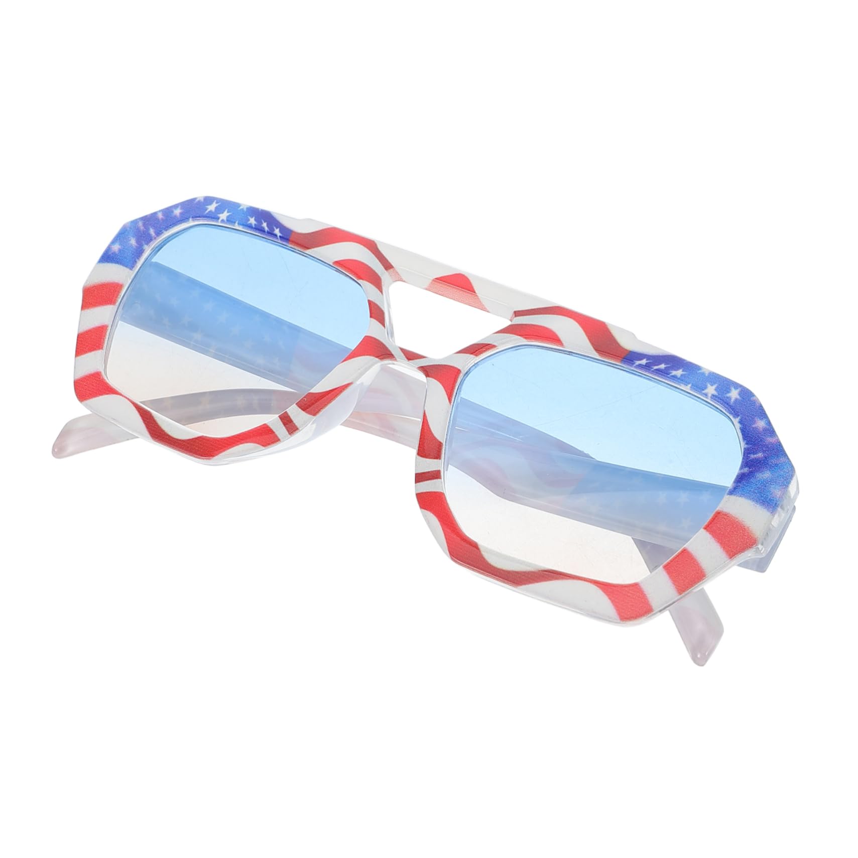 Healeved Innovative Shape Sunglasses 4th of July Celebrations Usa Flag Patriotic Party Plastic Comfortable