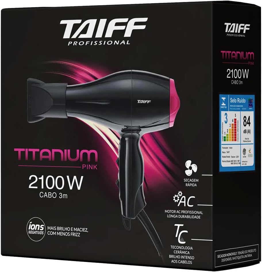 Taiff Titanium Colors 2100W — secador profissional custo-benefício