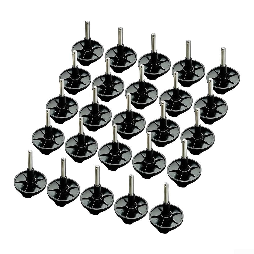Asse di ricambio per carrello da barbecue, 10 mm, per mobilità fluida (30 pezzi) | Mix di plastica e metallo, resistente, costruzione leggera, facile da pulire per la superficie, dimensioni standard 10mm