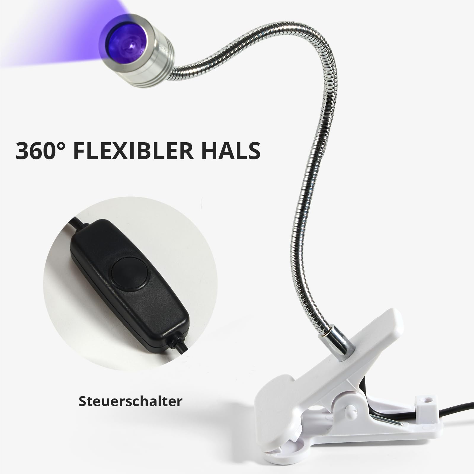 Cheerhom Lámpara UV para Uñas de Gel, 5W Estilo Americano, LED 3W Profesional, Pequeña Lámpara para Secar Uñas