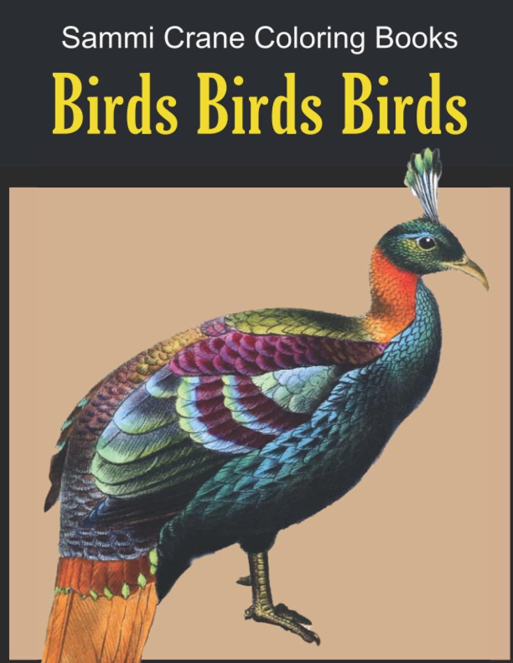 Birds Birds Birds: A Collection of 50 Bird Pencil Illustrations in Greyscale from Around the World: Sammi Crane Adult Coloring Books