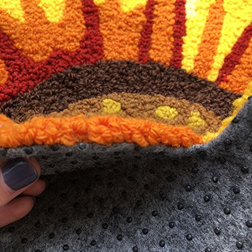 Ustide Handmade Sunflower Rug Mat Girls Bedroom Rug Non-Slip Bath Mat Floor Rugs 2X2 #TOP2