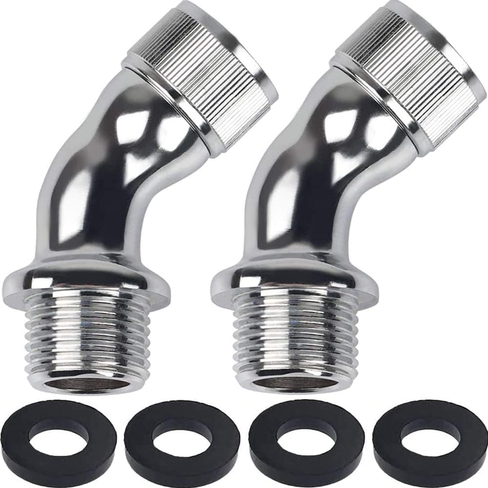 Urtop 2Pack 45 Degree Elbow Adapter for Shower Head 45°Angle Male to