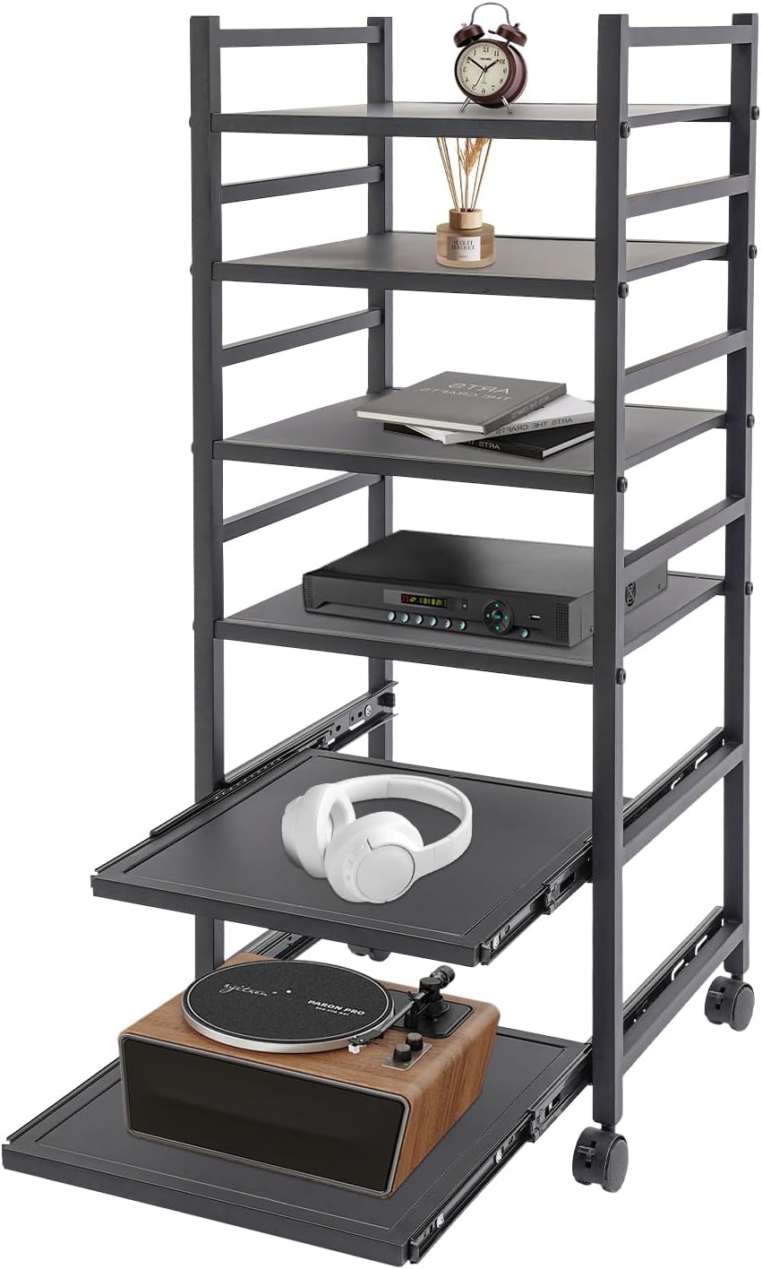 Amazon.com: BIXIBIN Modern 6-Tier Rolling Storage Rack with Brakes ...