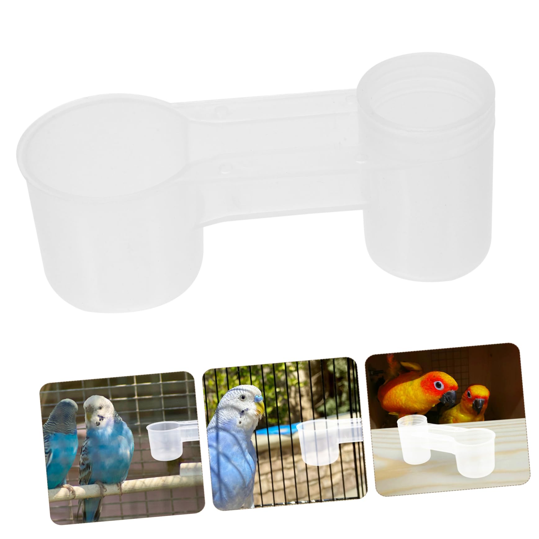 Abbeveratoio per Uccelli Doppia Porta in Plastica Pet, Set 10 Pezzi, Bevitore per Piccioni e Pappagalli, Forniture per Alimentazione Domestica e Zoo