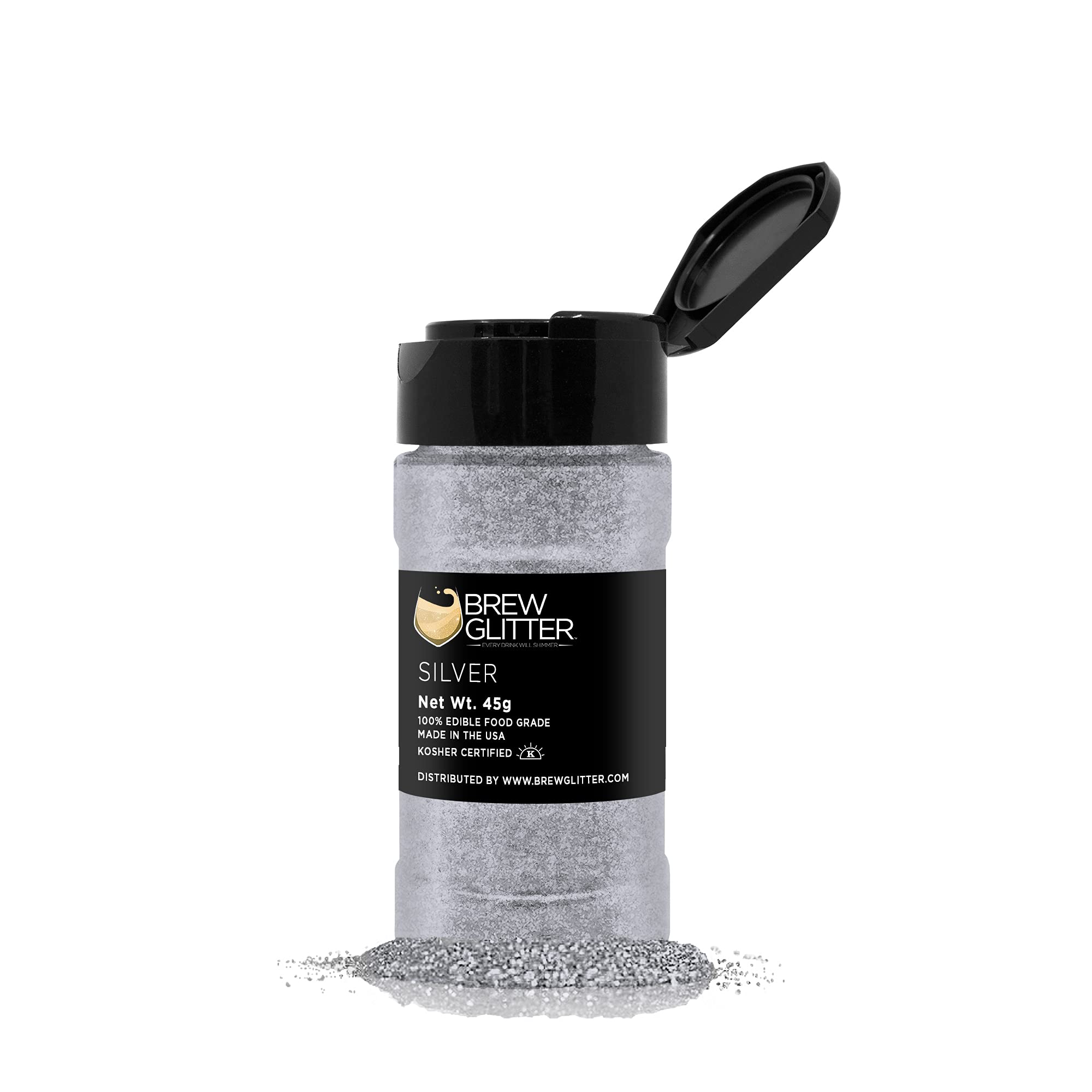 Buy Silver BREW GLITTER Edible Glitter For Drinks, Cocktails, , Garnish
