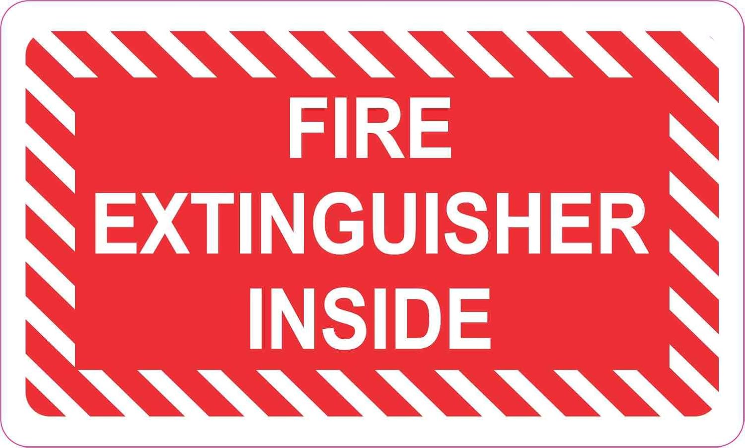 StickerTalk Fire Extinguisher Inside Magnet, 5 inches by 3 inches