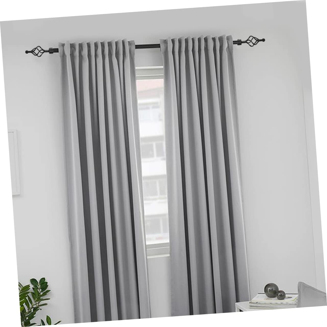 Curtain Rod End for Twist Sturdy Iron Decorative Heads Easy to Fit Your Rod