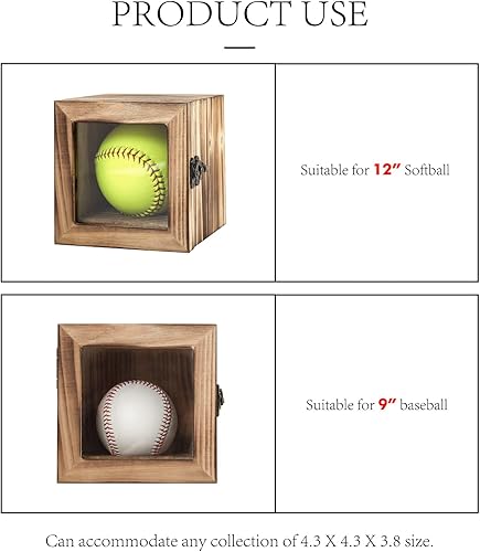 Miniatura 3 de Freezing point Homerun - Estuche de béisbol de 9 pulgadas y 12 pulgadas para pelotas de sombras, marco de pared, soporte pequeño, cubos, recuerdos,
