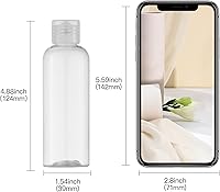 Vista 6 de LISAPACK Botellas de viaje de 3.4 onzas para artículos de tocador, recipientes de plástico de tamaño de viaje para champú acondicionador aprobado