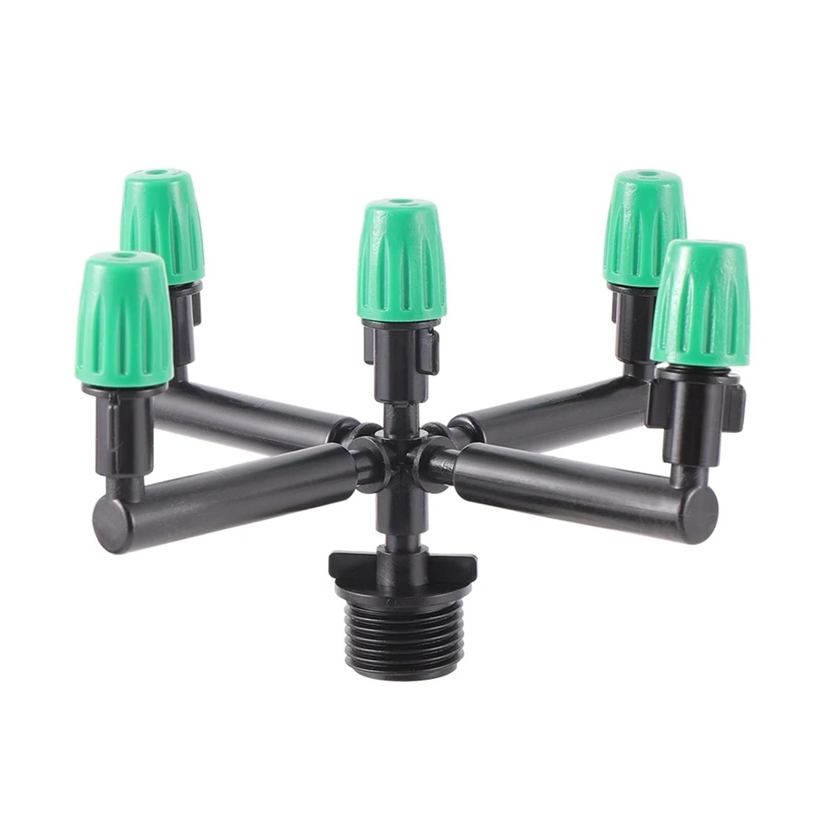 Aspersor Giratorio Ajustable en 360 Grados, 5-Way Atomizing Nozzle 1/2 Inch For Garden Irrigation Cooling Humidifying 1/5/10 Pcs(5Pcs)