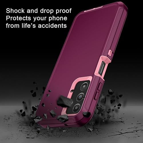 Miniatura 10 de Funda para Samsung Galaxy A52 5G a prueba de golpes, a prueba de polvo y caídas, 3 capas de protección de cuerpo completo sin protector de pantalla,