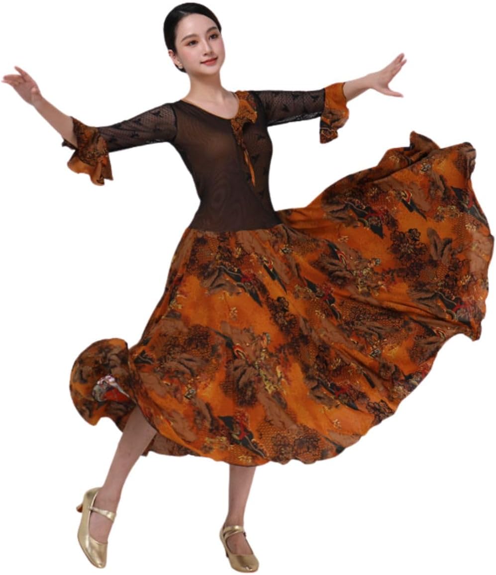 フラメンコ 衣装 エプロン シージョ オレンジ×パープル フラメンコ