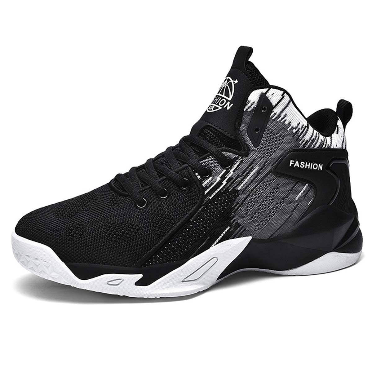 Scarpe da Ginnastica Alte comode da Uomo in Tessuto a Maglia Traspirante Scarpe da Basket Scarpe da Ginnastica Casual