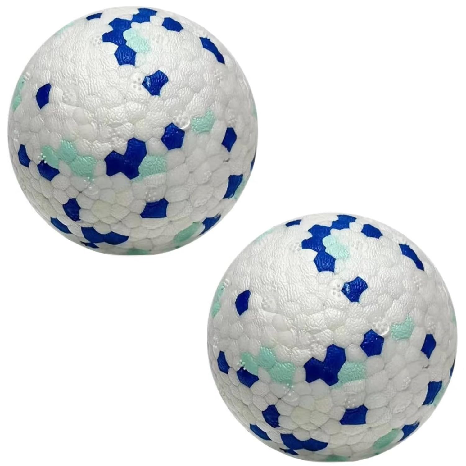 Zabawki dla szczeniąt, Zabawki dla psów Zabawka psa Solidna piłka Interaktywna zabawka Lekka popcornowa Gumowa do żucia Wysoka elastyczna gryzienia 2 szt. C 64 mm(C 75mm)
