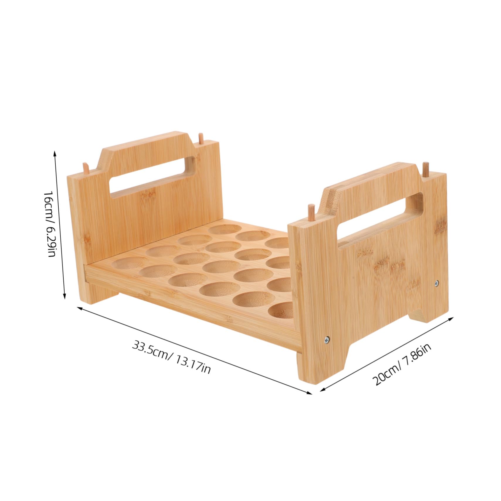SOLUSTRE Soporte Soporte para Huevos de Madera Apilable con Diseño Portátil Capacidad Huevos Organizador para Refrigerador y Encimera Rústico Ahorra Espacio