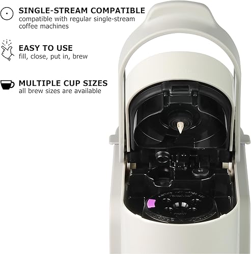 Miniatura 5 de Tazas K reutilizables para Keurig, paquete de 2 cápsulas de café recargables universales K CUP con 5 agujeros, específicamente diseñadas para Keurig