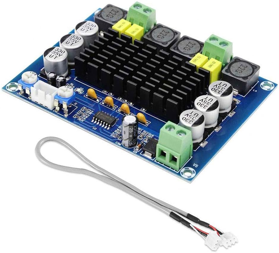 FBHDZVV Audio Amplifier TPA3116D2 Dual Channel Digital Power Board XH-M543, DC12-26V 2x120W DIY Module High Power Stereo Amp Board for Car Vehicle Computer Speaker DIY Home Theater Audio System