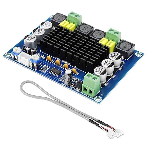 FBHDZVV Amplificador de audio TPA3116D2 Placa de alimentación digital de doble canal XH-M543, DC12-26V 2x120W módulo de bricolaje de alta potencia