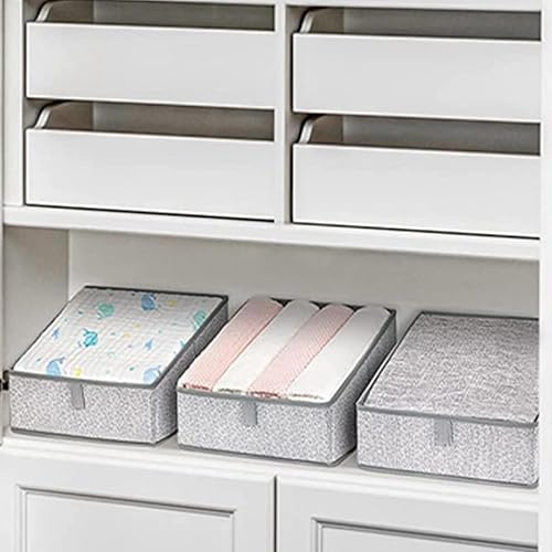 Miniatura 6 de Alipis Contenedor de almacenamiento trapezoidal de tela cesta plegable ropa interior organizador sujetador calcetines titular