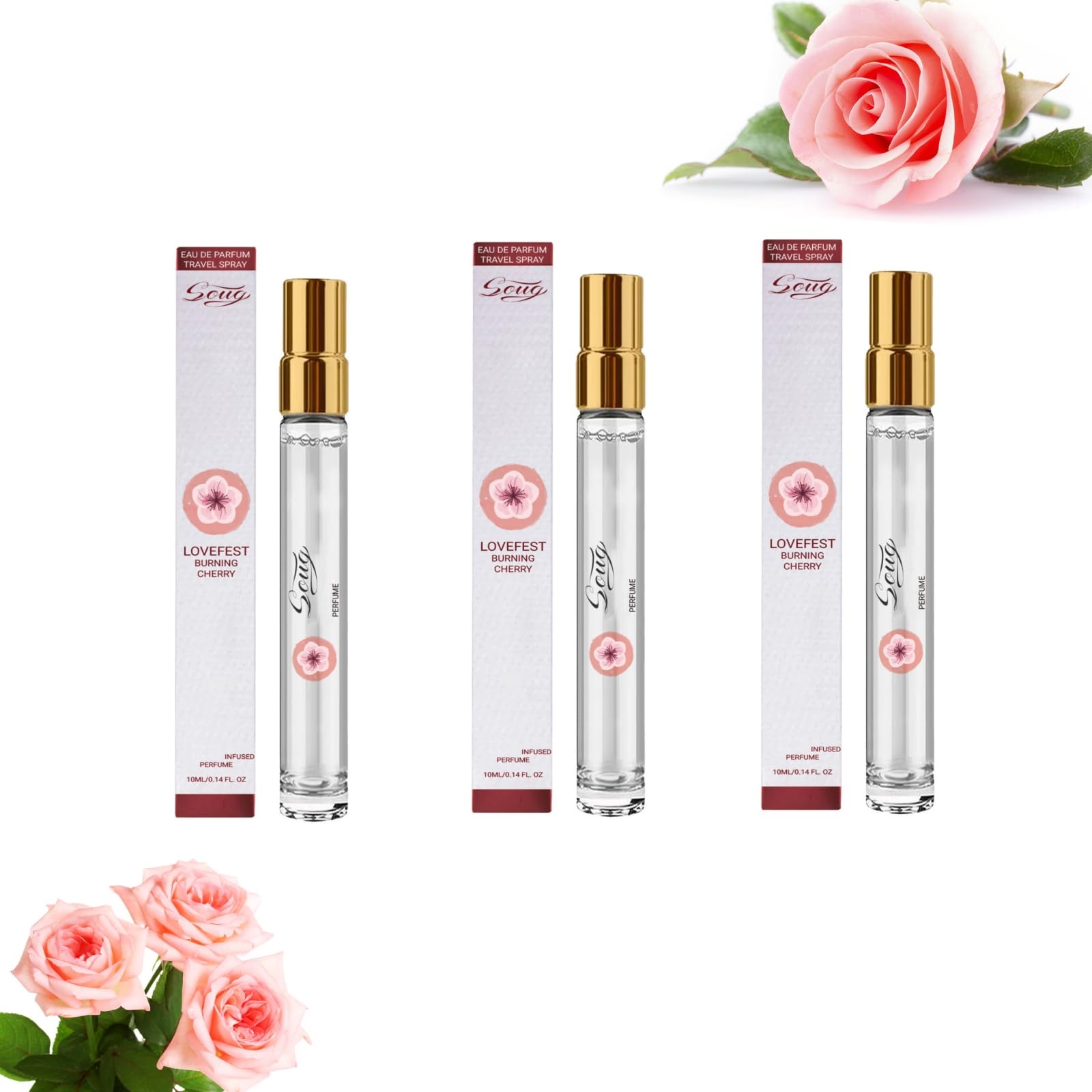 Alloura Pheromone Perfume For Women, Eau de Parfum Spray, Long Lasting Fragrance, Increase Self Confidence And Attractiveness, Enhanced Scents Pheromone Perfume (3pcs)