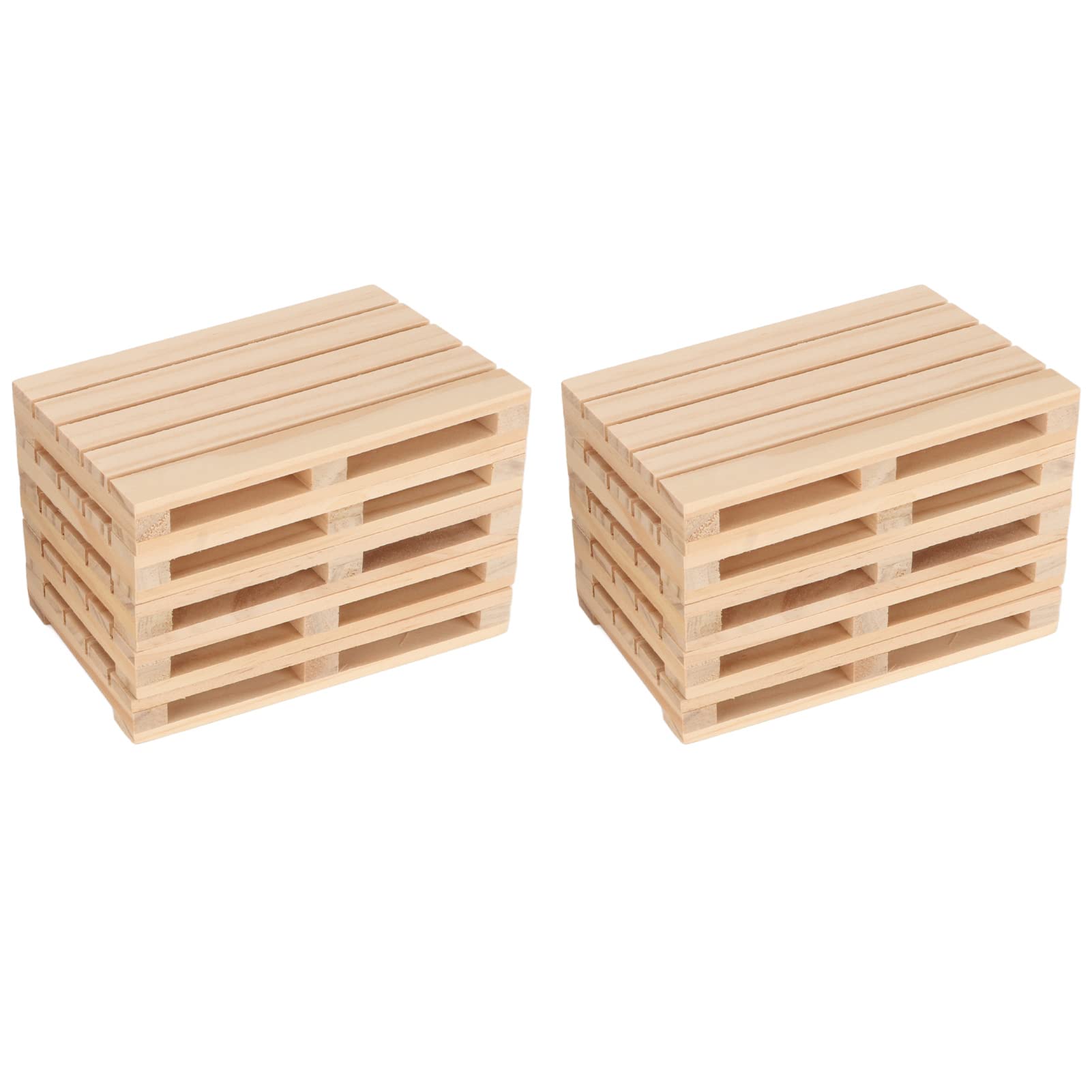 Dessous de verre rectangulaires en bois de pin vierge poli pour table basse x10