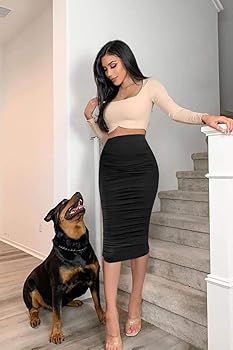 JUPE Jupe femme chemise couleur unie décontractée à fermeture éclair